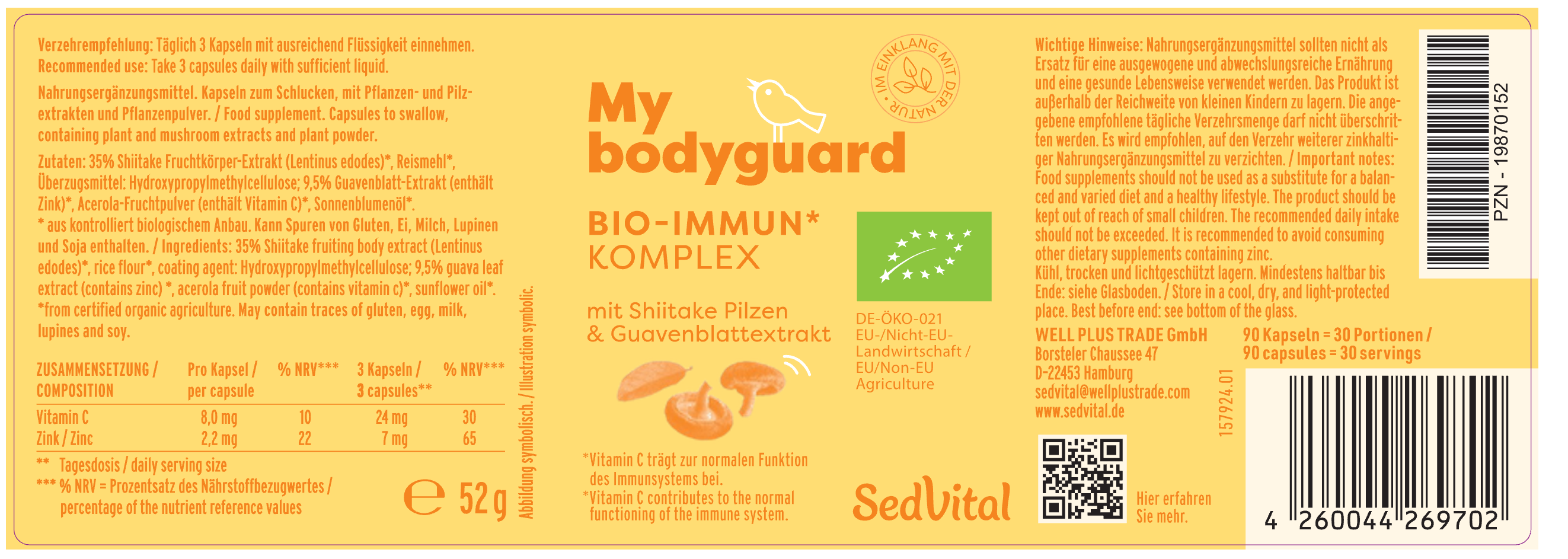 My bodyguard Bio Immun Komplex 90 Kapseln